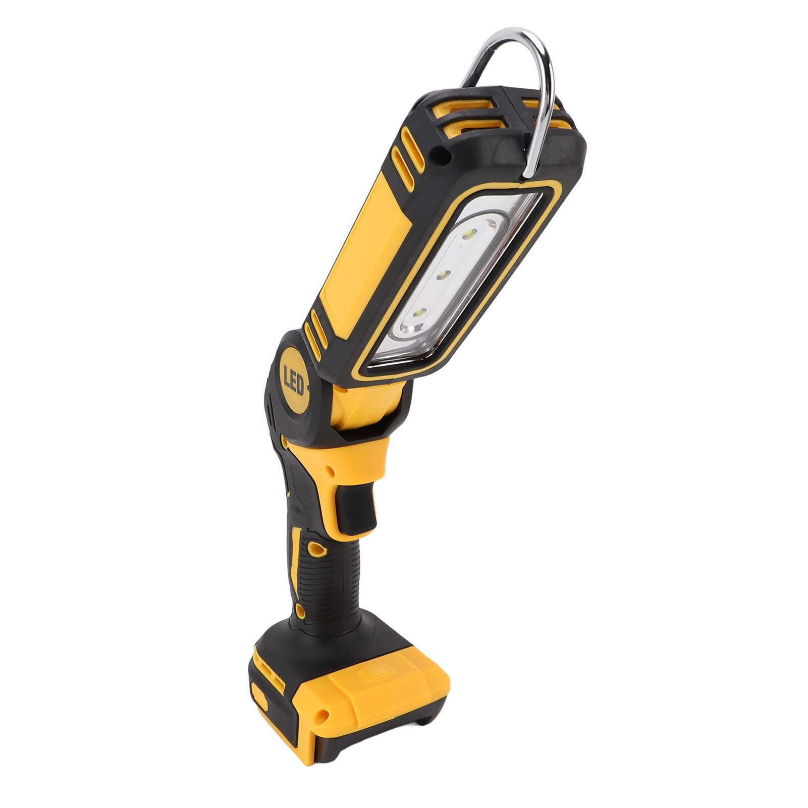 Garosa Batteriebetriebene LED-Arbeitsleuchte, Einstellbare Helligkeit, um 90 Grad Drehbarer Kopf, Ideal für Heimwerker und Camping