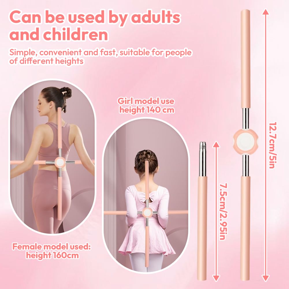 Bastone per yoga, correzione posturale, bastone da yoga, asta da ginnastica con nucleo in acciaio inox e schiuma, barra di correzione per yoga, per allenamento completo a casa, stretch, Sculpt