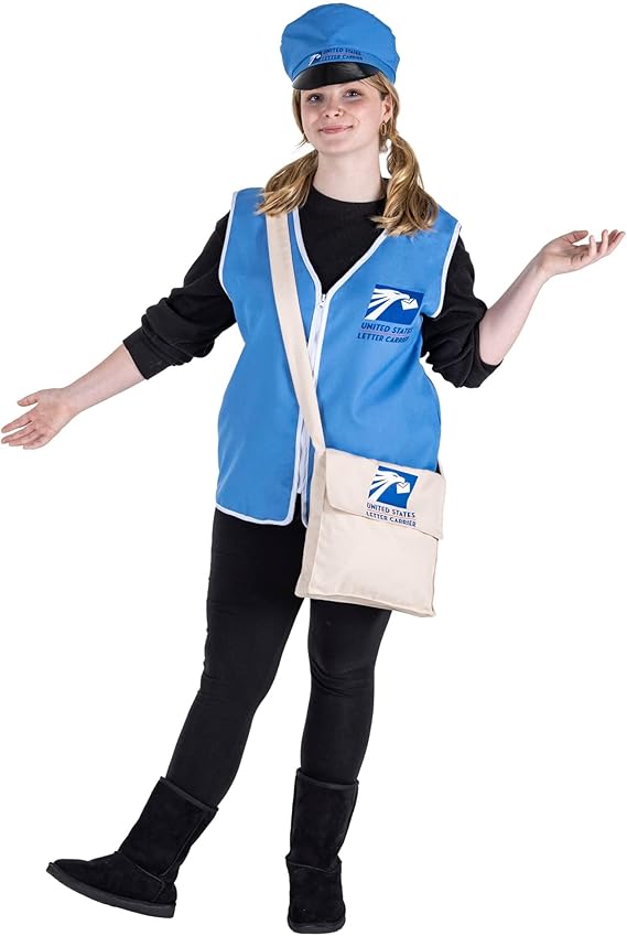Mailman Halloween Costume Accessory Pack Blue US Postal