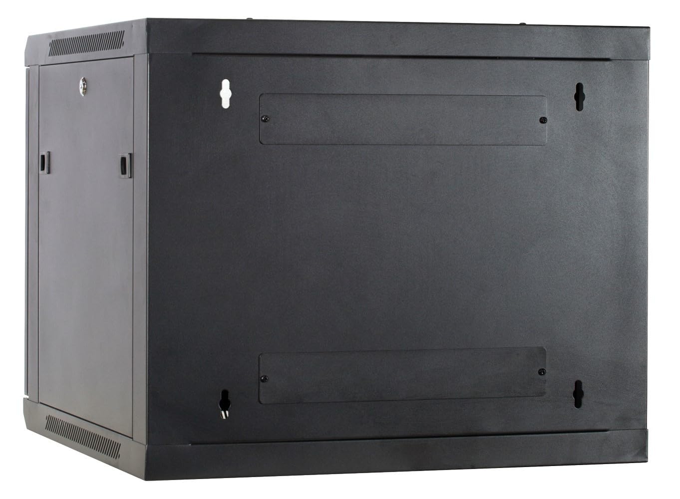 Szafka ścienna 9U - zestaw - z drzwiami szklanymi - 600x600x500 mm - Czarny