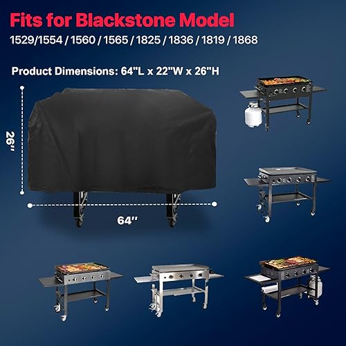 Miniatura 2 de Cubierta de parrilla de 36 pulgadas para Blackstone, 600D Oxford resistente para parrilla Blackstone de 36 pulgadas, impermeable, resistente a la