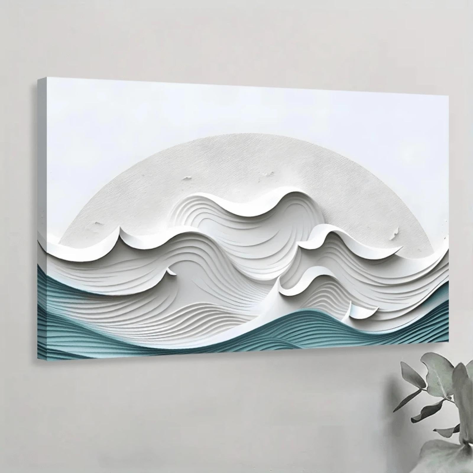 Affiches et impressions sur toile de vagues créant une ambiance marine relaxante dans la chambre - 8