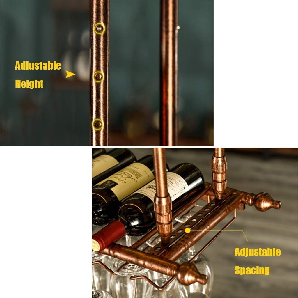 Wine Rack,Bar,Restaurant,Wine Glass Rack,Home Holder Upside Down Simple Style Iron Hanging Rack Ceiling Decoration Shelf for S,Restaurants,60X30Cm