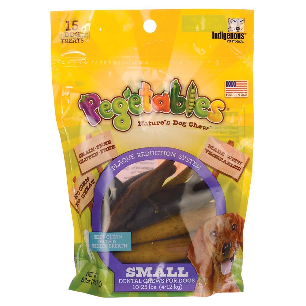 Pegetables Dental Chews for Dogs - Small 8.7 Ounce (247 g) Bag(S)