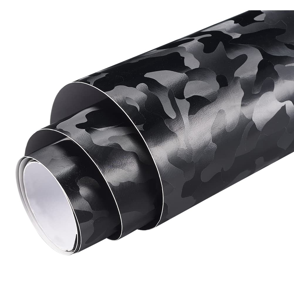 XhuangTech Pellicola Adesiva Auto Cromata – PVC Antibolle Nero/Rosso Per Esterni E Interni - 4