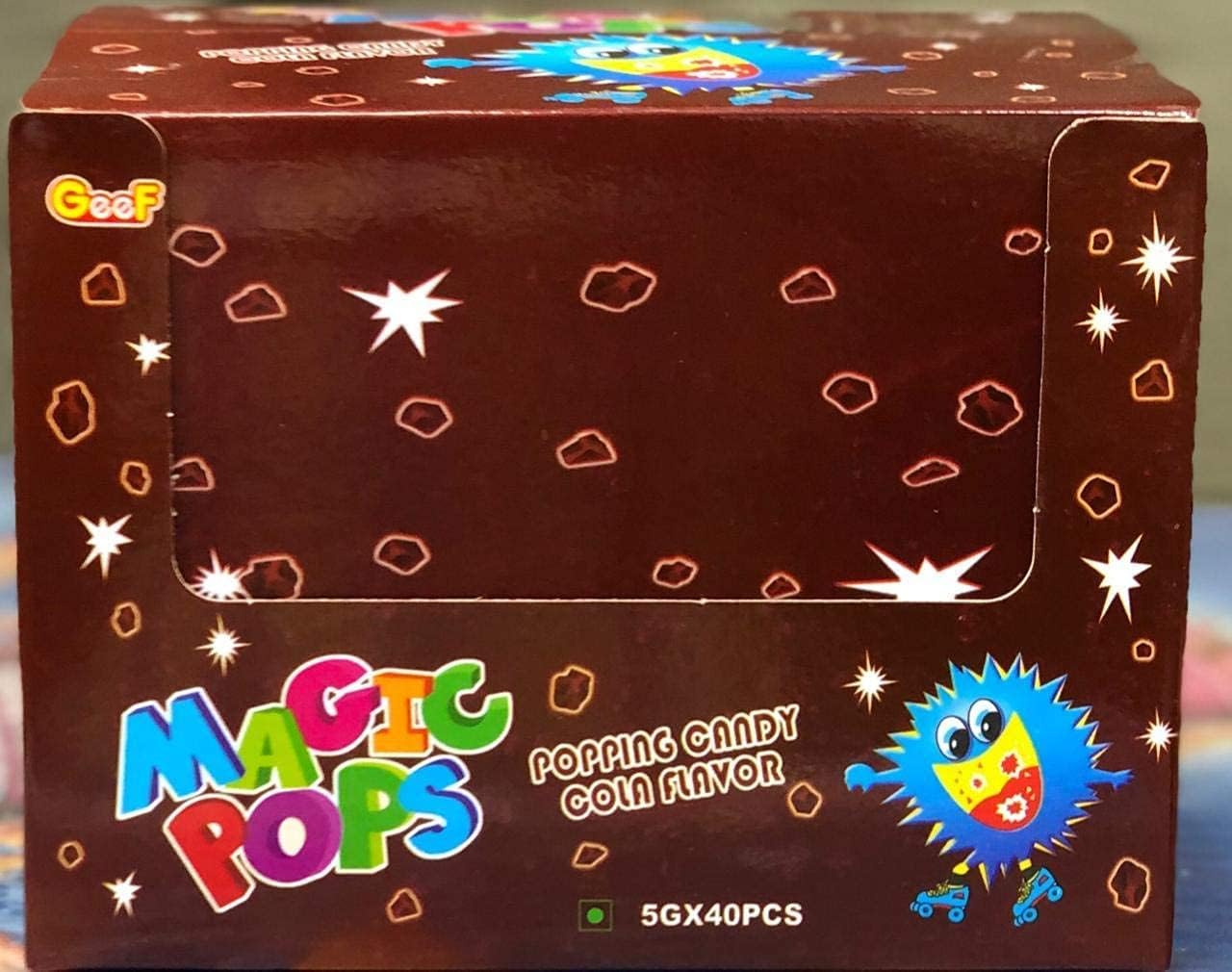 Magic Pops Popping Candy Cola Flavor, 40 Pouches, 200 Gm Box (Imported)