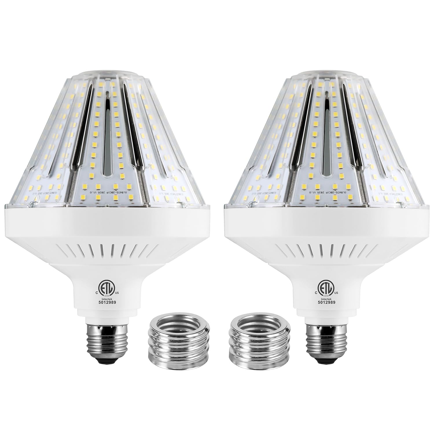 Outdoor Flood Light Bulb DJDTDTY 2 Pack 120W LED Corn Light Bulbs, Super  Bright 120Watt E26 Base With E39 Adapter,5000K, 18000LM LED Light Bulb For  Garage Warehouse Workshop Barn (120W Flood Light, image size:1500x1500