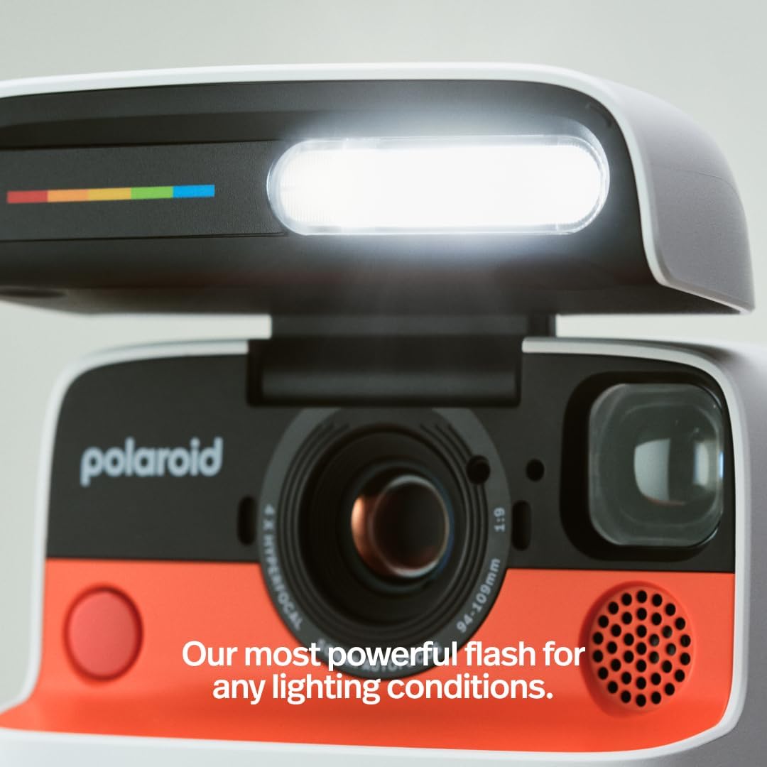 Polaroid Flip Instant Camera + Color Film Bundle (16 Photos Included) - White (6652) - Hyperfocal 4-Lens System, Sonar autofocus, and Sence Analysis with Bluetooth paired Companion app
