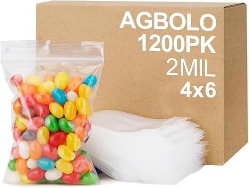 Miniatura 7 de 1200 bolsas de plástico pequeñas de 2 x 3 pulgadas con autobloqueo, bolsas pequeñas de primera calidad con cremallera resellables, 2 mil(2 capas),