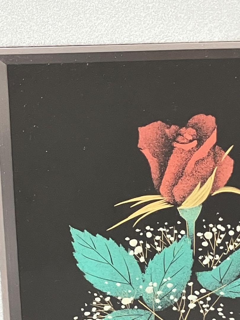 Amazon.co.jp: 輪島塗作：友田裕次 『薔薇とかすみ草』沈金 美術品