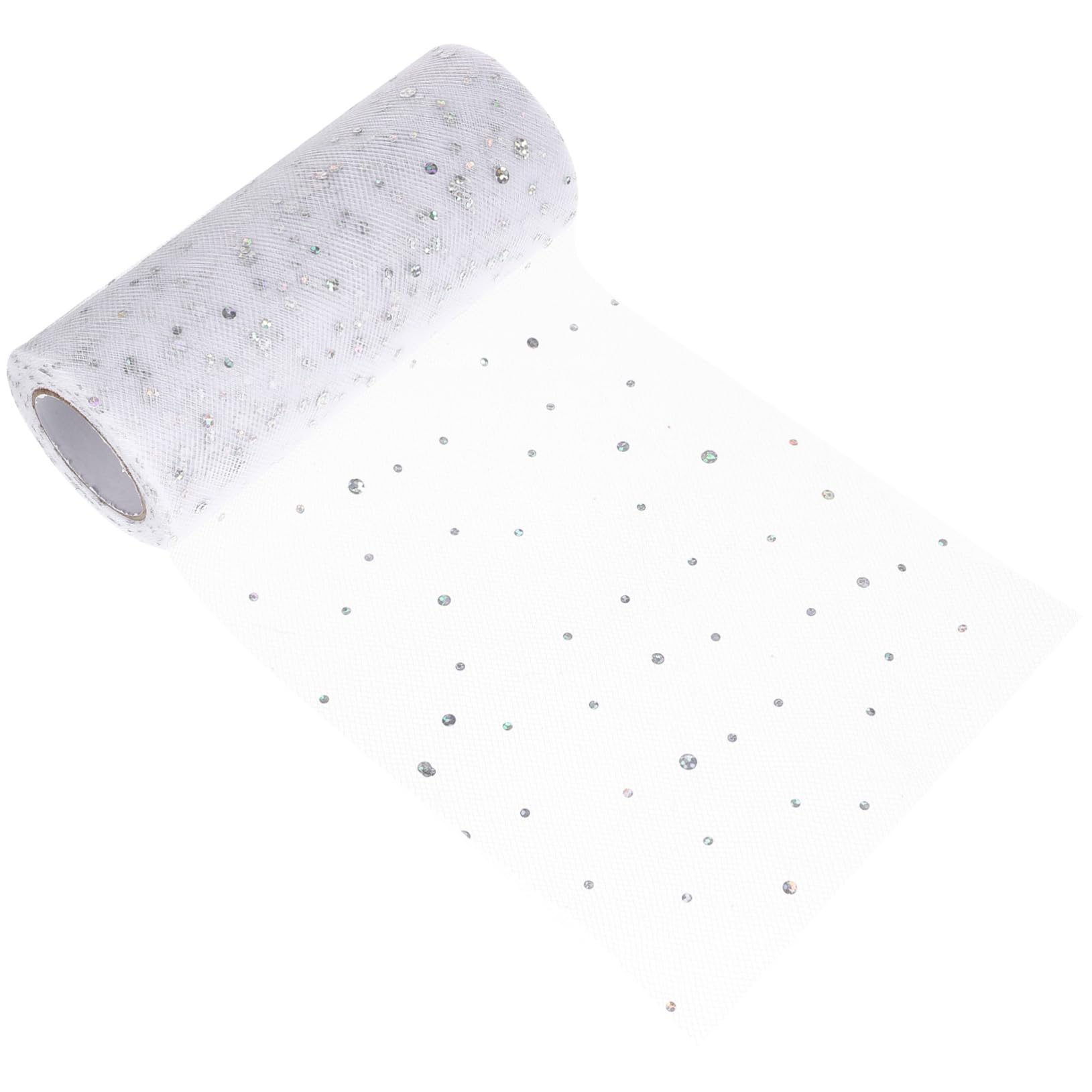 SEWACC 5rouleaux Roll De Tulle Pailleté Sequins Pour Jupe Tutu Yards De Tissu Décoratif Pour Mariage Anniversaire Et