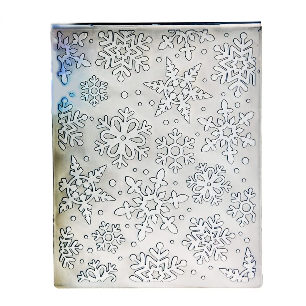 DDOUJOY Merry Christmas Snowflake Snowfall Plastic Embossing Folders for Card Making Scrapbooking and Other Paper Crafts