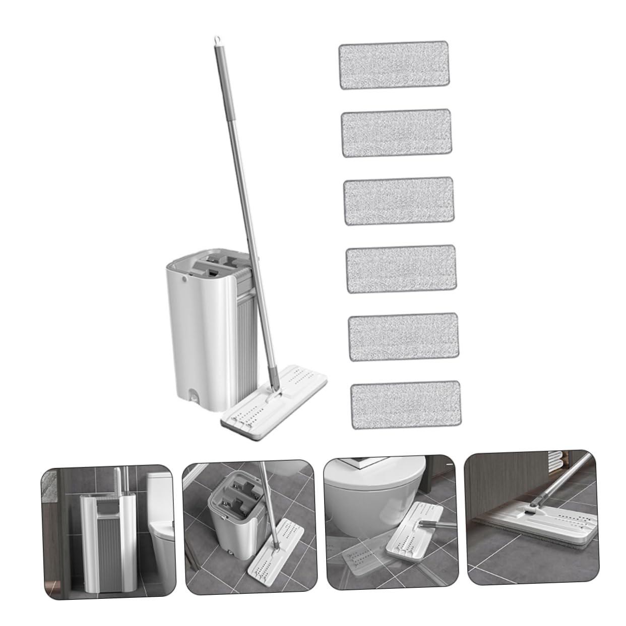 Mikinona 1 Juego Mopa de Limpieza Multifuncional Microfibra Reutilizable para Azulejos Usar