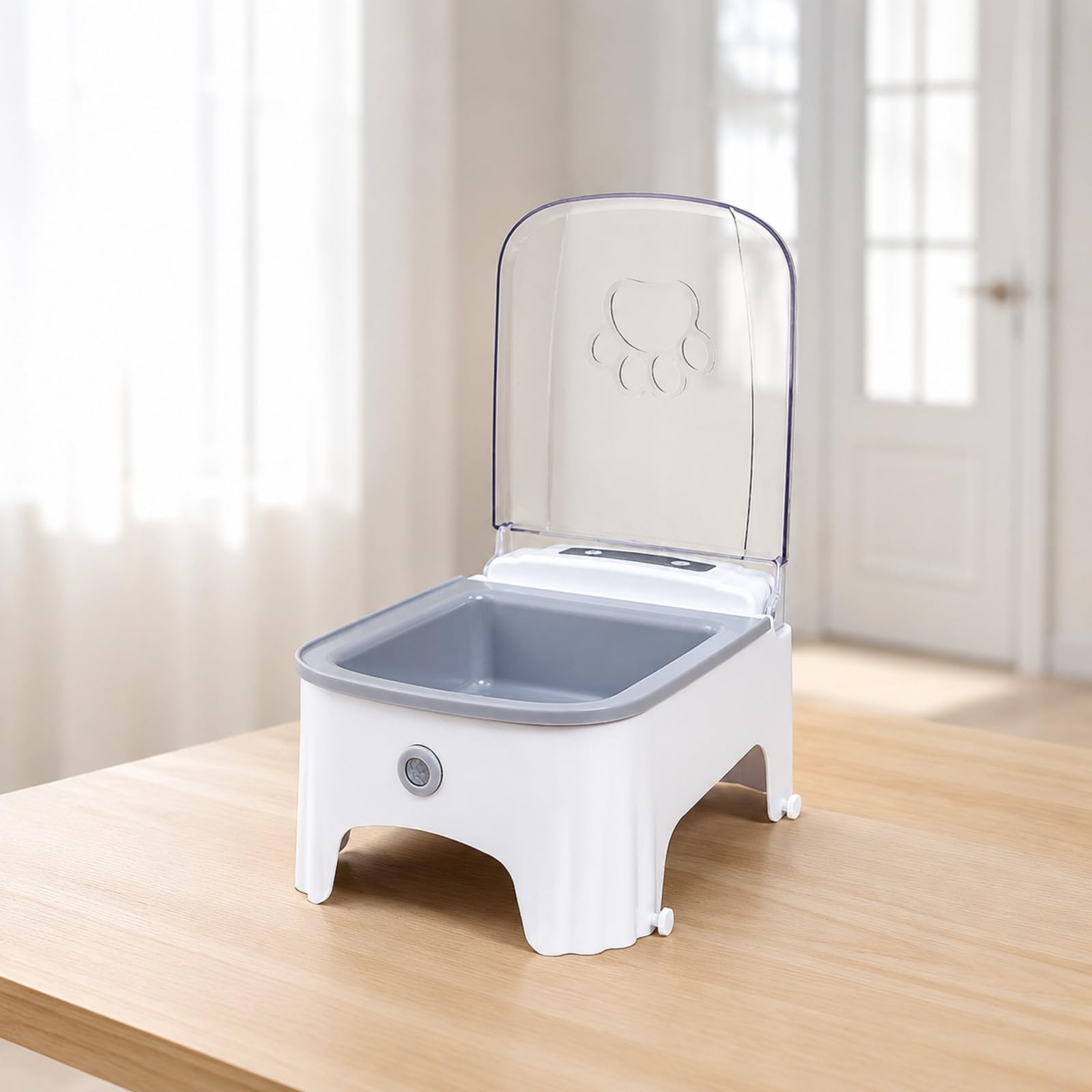 Dispensador Comida Automático smontable Alimentador con mporizador Ajustable Higiénico Alimentador Inligen con Recipiens Extraíbles,