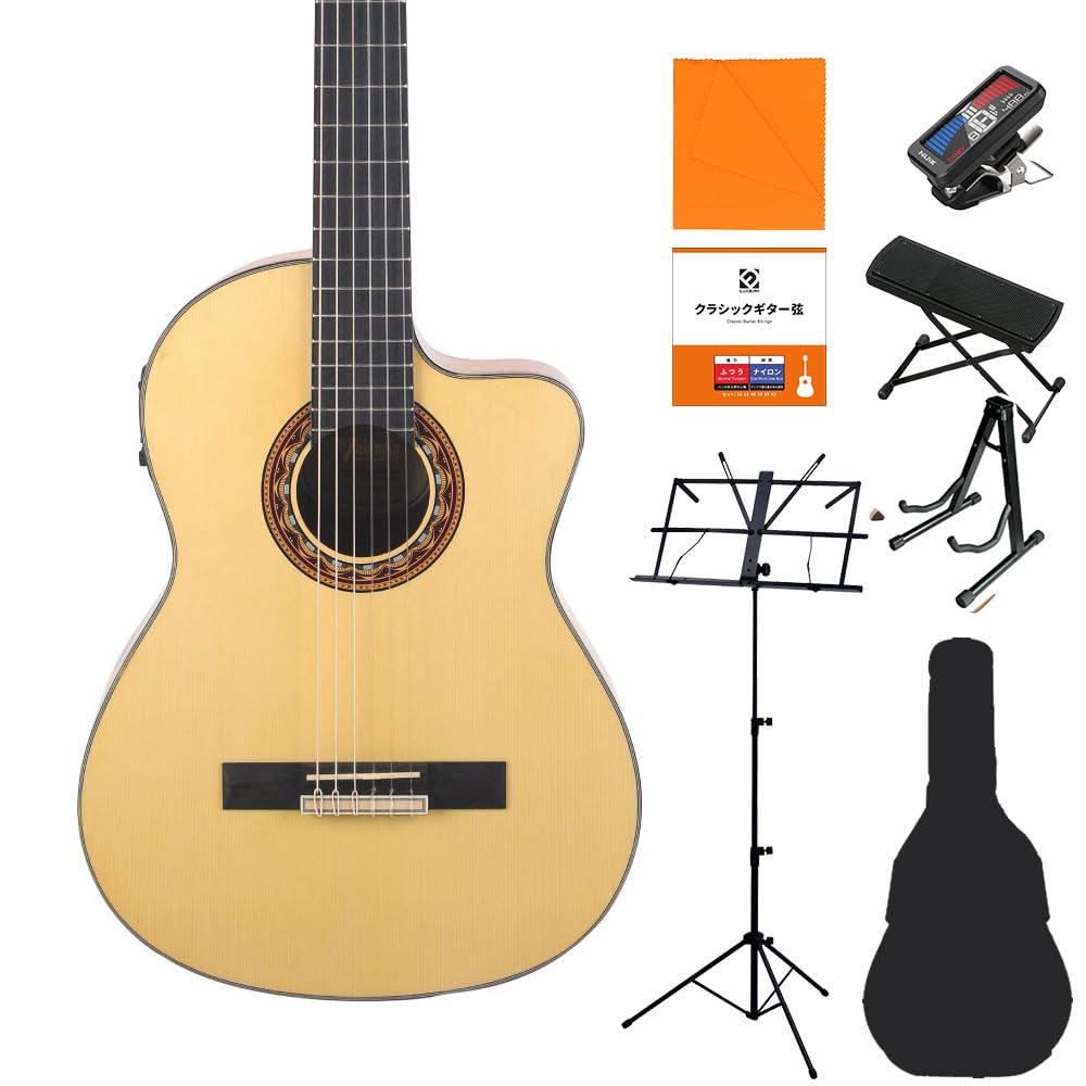 Amazon | Valencia VC304CE クラシックギター初心者8点セット