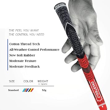 Crestgolf Golf Grip Kit Drill-Free & Drill Installation for Regripping Golf Clubs, Inlcudes 13PCS Grips,13PCS Grip Tapes, Hook Knife, 32oz and 5oz Solvent, 18yard Grip Tape