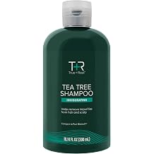 True+Real Tea Tree Shampoo, Invigorating Deep Clean Scalp Care, Refreshing Mint Scent, For All Hair Types, 10.14 oz