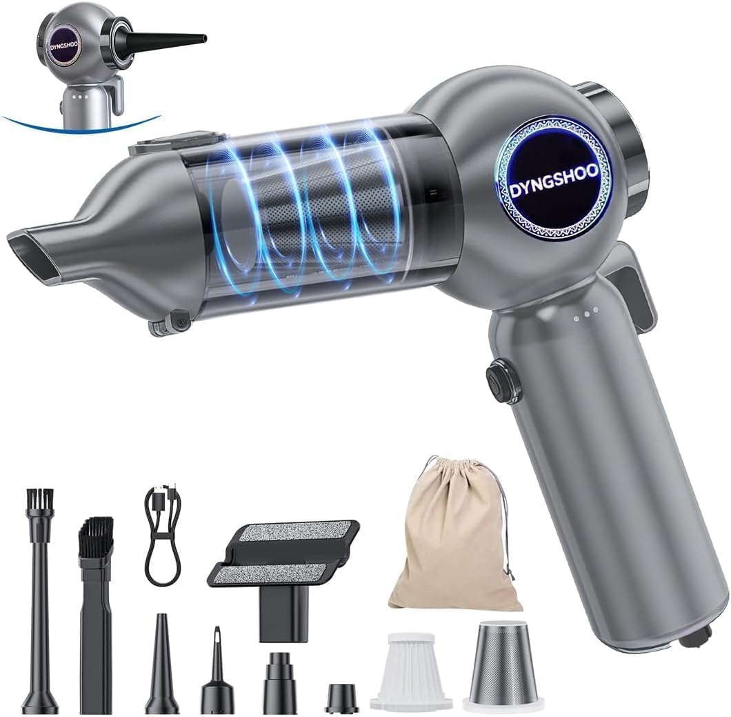 Brushless Handheld Car Vacuum (Equipped with a one-Touch Window Breaker and Seatbelt Cutter )25000Pa Ultra-Strong Suction Ultra-Lightweight Mini Portable Vacuum Cleaner , for Car,Office Desk,Pet Hair