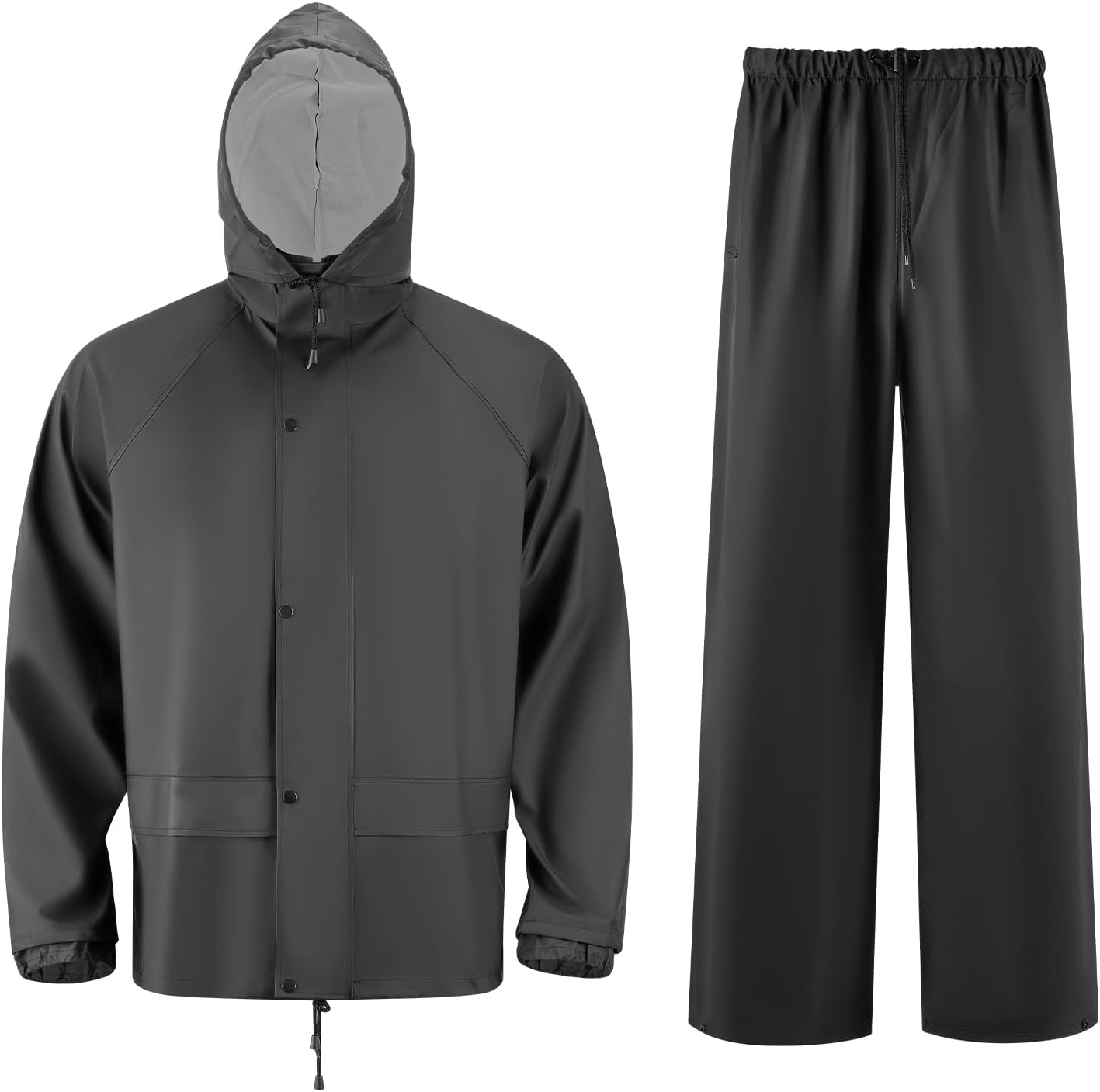 Crivce Heavy-Duty Waterproof Rain Suit for Men, Rain Gear Jacket and Pants Set for Outdoor Work, Fishing, Hiking & Travel