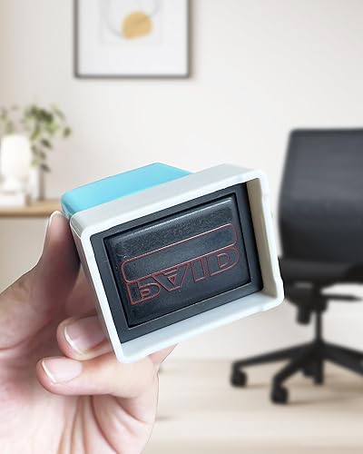 Miniatura 10 de WAFJAMF Sello original  Sello de mensaje pre-entintado sello de oficina recargable tinta roja preinstalado  mediano