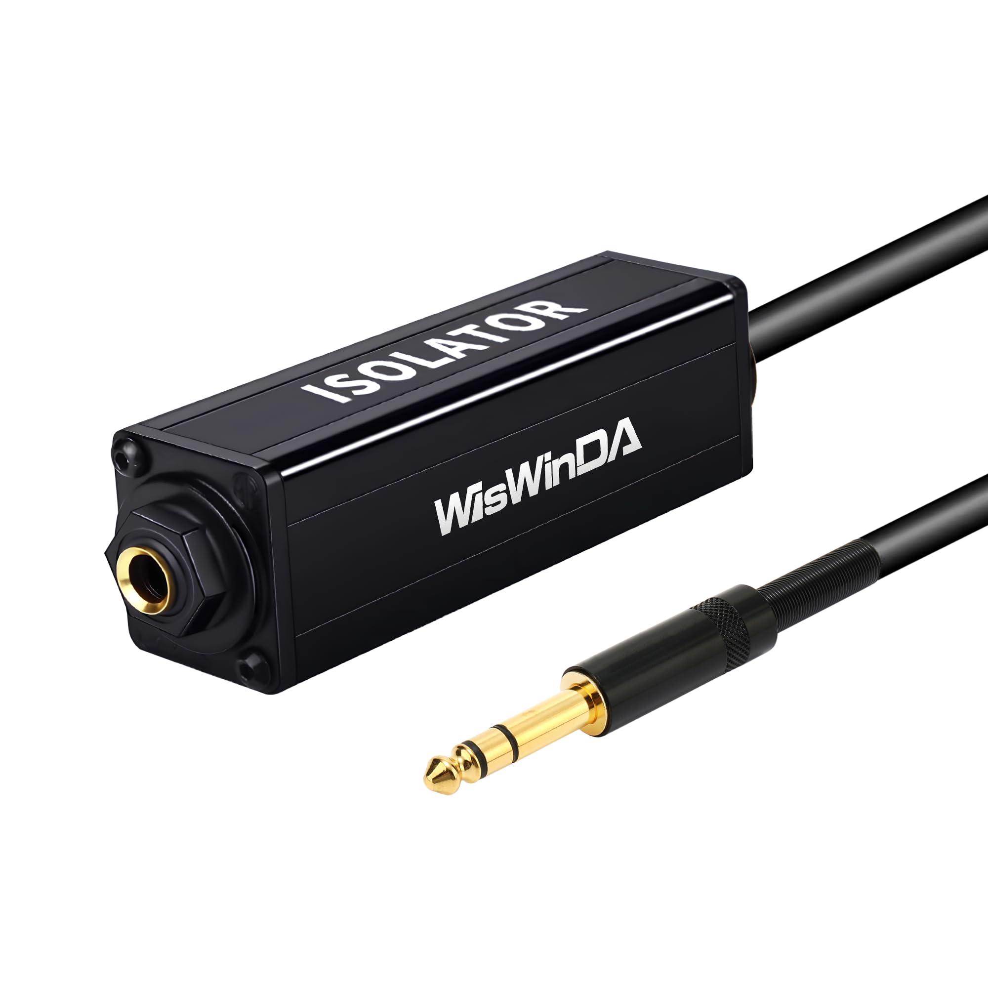 Pro TRS/TS-1S - Micrófono eliminador de zumbido multiusos de 6.35 1/4 pulgadas y reproductor de audio, aislamiento de ruido de bucle de tierra, filtro de ruido de versión estéreo de alta