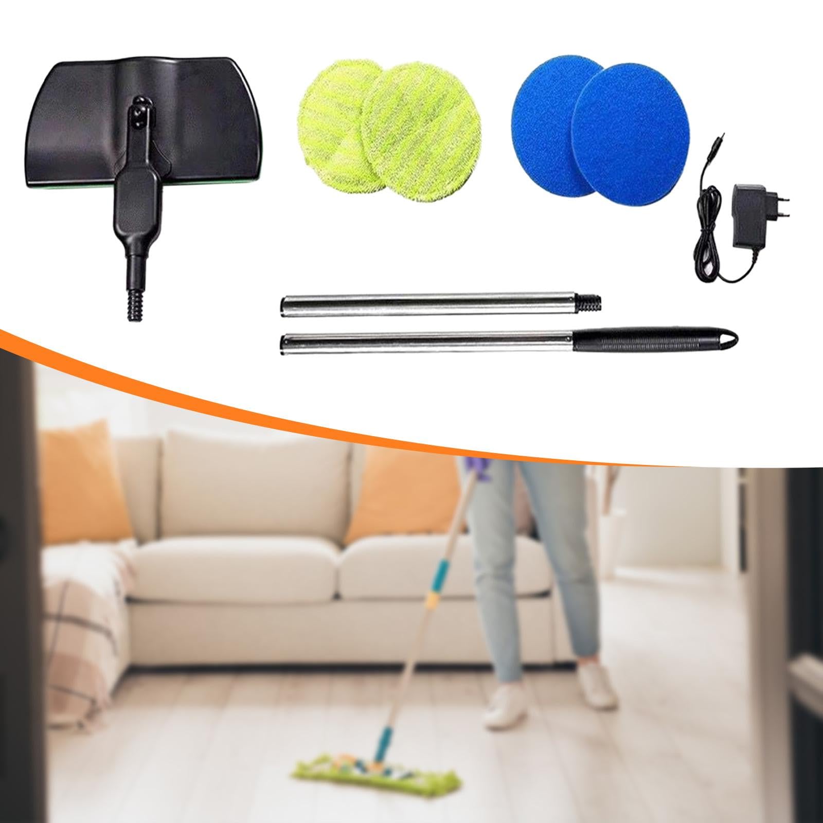 Mopa Eléctrica Recargable con Doble Almohadilla Limpiador Giratorio Multifuncional para Suelos Adecuada para Uso en 130cm