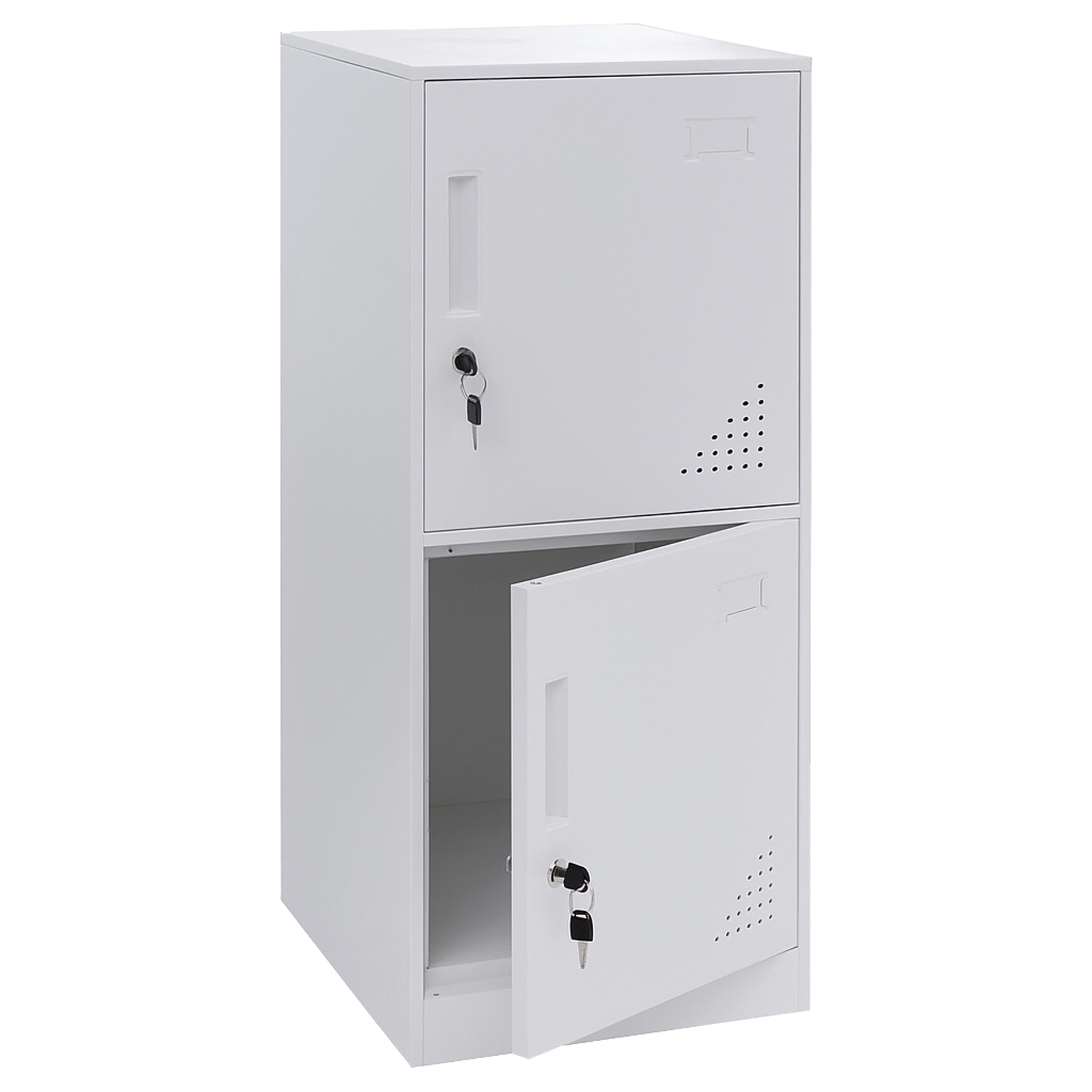 Mendler Casier HWC-P63 90x38x45cm Acier Blanc