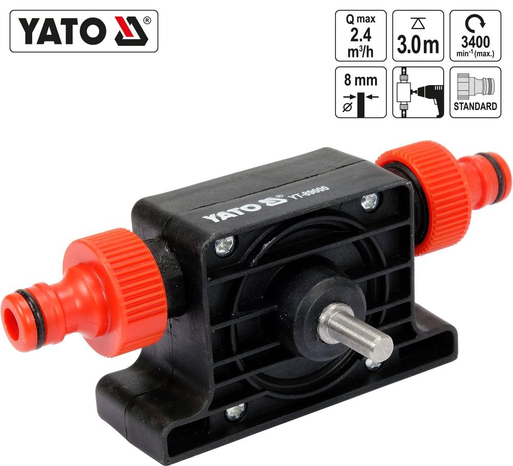 Bohrmaschinenpumpe Umfüllpumpe selbstansaugend Transferpumpe 8 mm Antrieb Mini-Elektrobohrpumpe Pumpe für Bohrmaschine, Diesel, Öl, Flüssigkeit, Wasser