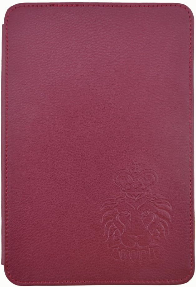 Coodio® Amazon Kindle Touch Lighted Genuine Leather Cover with Built-in-LED Light (Old Version, Do NOT Fit New Kindle Touch 2014) (Wine Purple)