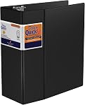 QuickFit Binder commercial lourd, 3-Ring Binder D-Ring, Noir, 2 1 cm