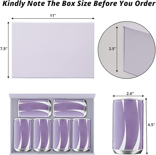 Miniatura 4 de MONDEPAC Caja de regalo morada: 11 x 7.5 x 3.5 pulgadas, tapa magnética, incluye tarjeta, cinta, relleno de papel triturado para embalaje de regalo
