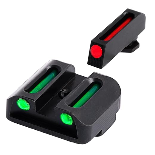 TRUGLO Fiber-Optic Handgun Night Sight | Compact Durable Snag-Resistant High-Visibility Red Front & Green Rear Sight, Compatible with Glock High Handguns