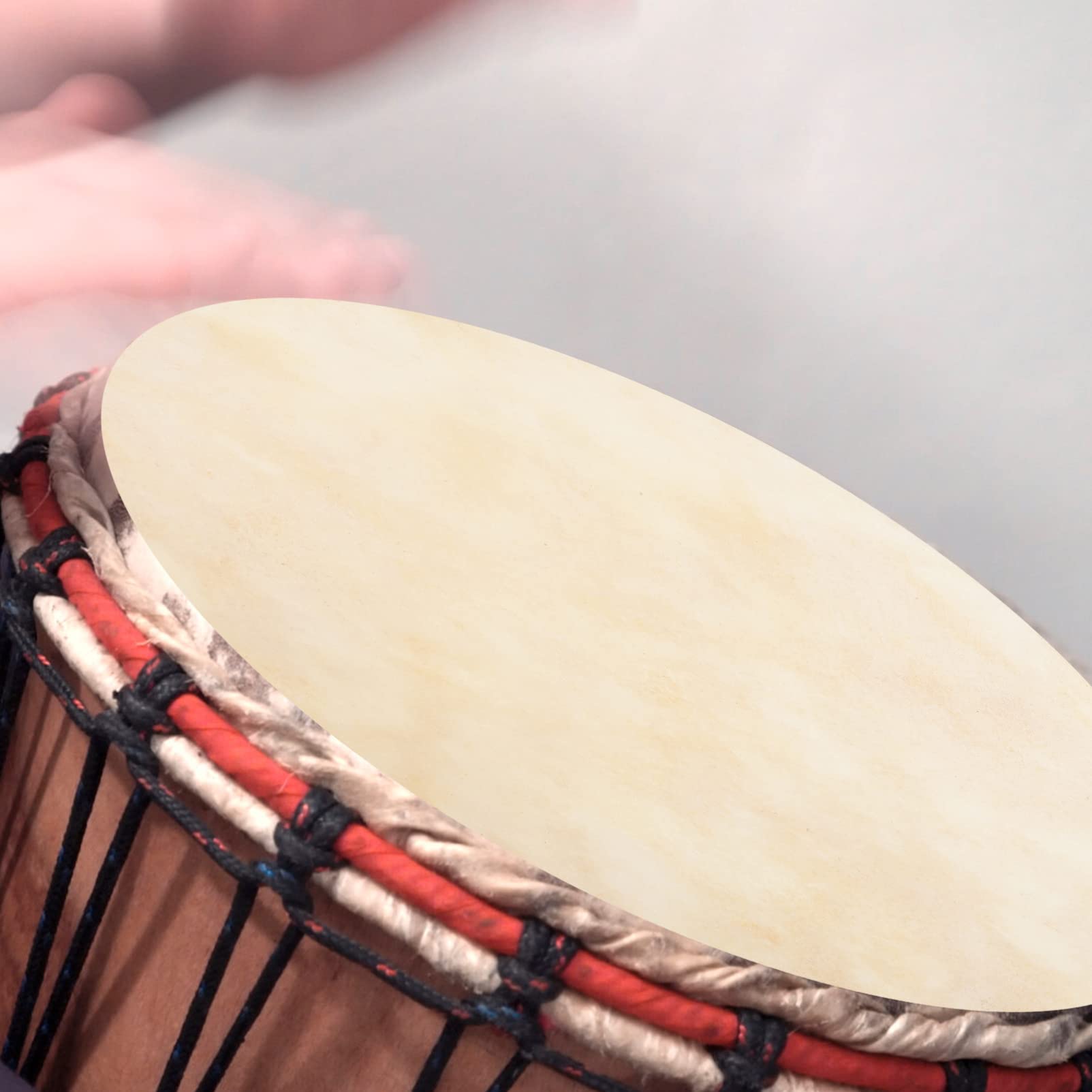 Supvox Zubehör 2 Stücke Trommel Haut Ersatz 37 Cm Afrikanische Trommel Haut Deckt Leder Kopf für Afrikanische Instrument Ar- Ar- - Oud-Instrument