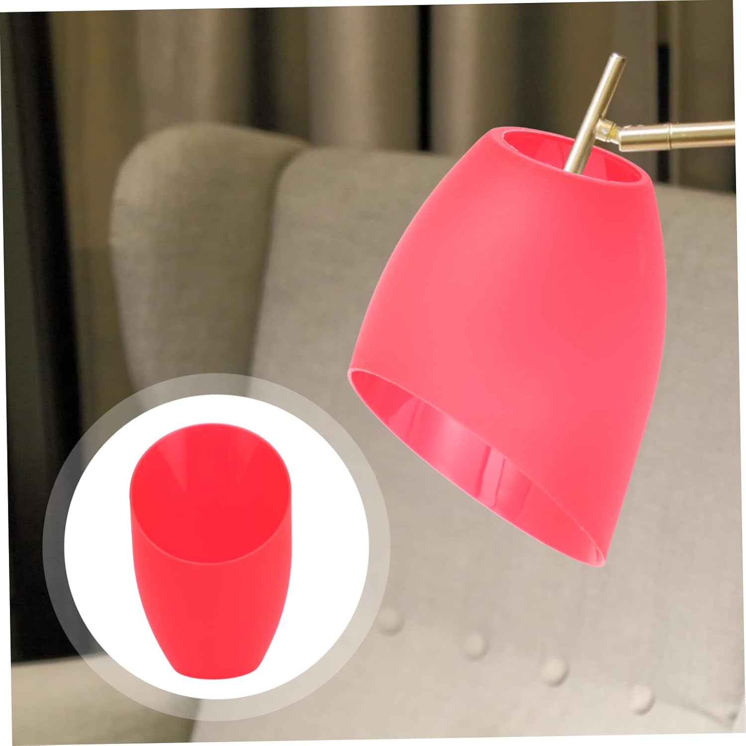 DOITOOL 12pcs Slanted Horseshoe Plastic Lamp Shade Replacement Home Decor Table Lamp Cover Middle for Bedside Wall and Table