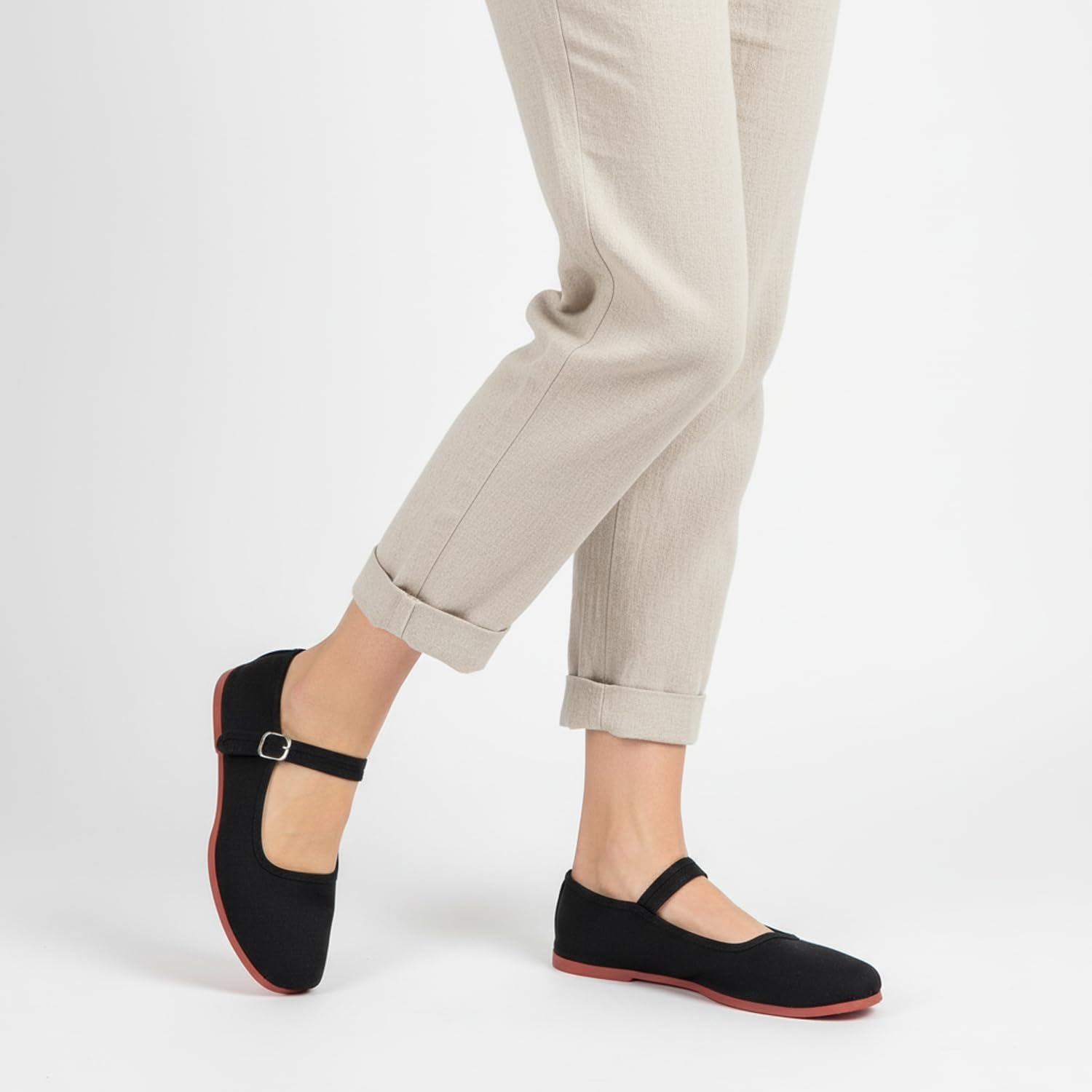 Womens Classic China Flats, Casual China Doll Shoes, Cotton Mary Janes, Chinese Tai Chi Shoes