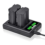 Hisewen NP-W235 Battery 2 Pack and Dual Charger for Fujifilm X-T4, X-T5, X-S20, VG-XT4 Vertical Battery Grip, for Fujifilm GFX 100S, X-H2S, GFX 50S II, GFX 100IIBattery