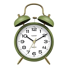 Sharp Twin Bell Alarm Clock, Loud Alarm Great for Heavy Sleepers Stylish Matte Finish with Rustic photo Sharp Twin Bell Alarm Clock, Loud Alarm Great for Heavy Sleepers Stylish Matte Finish with Rustic