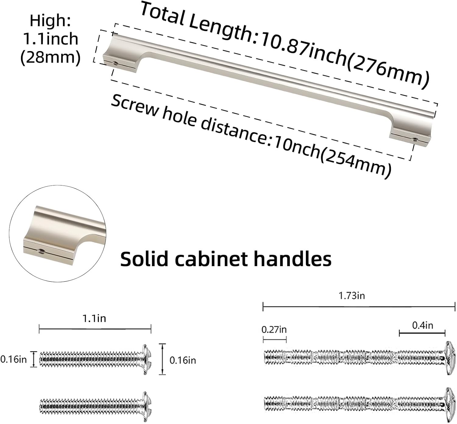 10 Pack 10 Inch Champagne Bronze Kitchen Cabinet Handles Cabinet Pulls Gold Drawer Pulls Kitchen Cabinet Hardware Dresser Handles