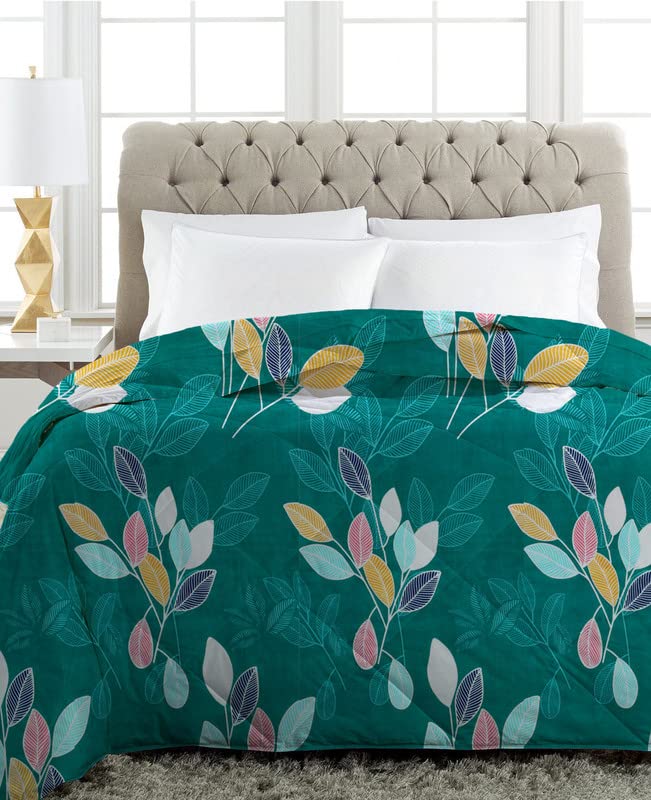 Image of BSB HOME Super Soft Glace Cotton King Size All Season /Mild Winter Comforter Blanket with 2 King Size Matching Free Pillow Covers (Dark Green, 90 inchx100 inch Inch) -Pack of 3