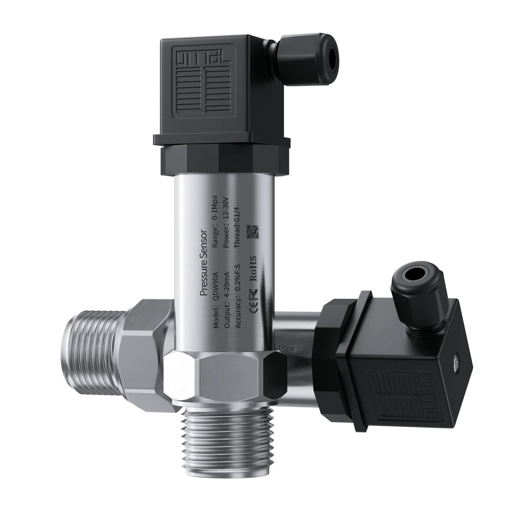 4-20mA Pressure Transmitter 5Mpa 10Mpa 15Mpa 16Mpa 25Mpa Hersman Pressure Sensor NPT1/4 G1/2 Pressure Transducer for Oil CZAOINCU(NPT1-4,0-2.5Mpa)