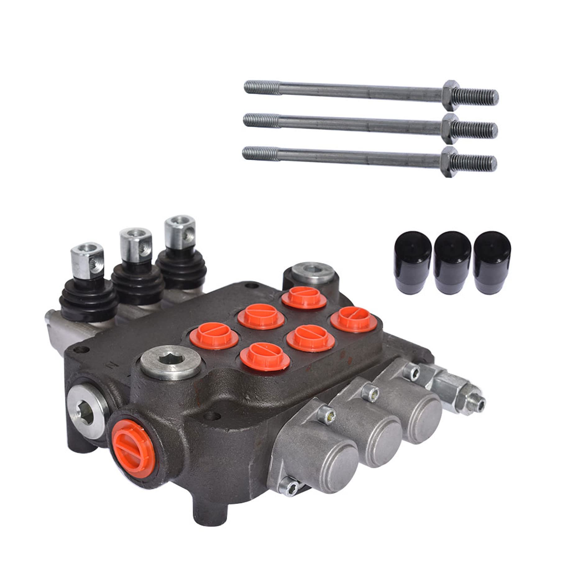kimllier 3 Spool Hydraulic Valve 21GPM 3625PSI Hydraulic Directional Control Valve SAE Ports Double Acting