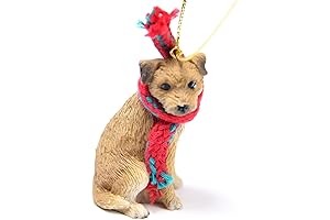 Border Terrier Tiny Miniature One Christmas Ornament: A Delightful Addition to Your Holiday Cheer!