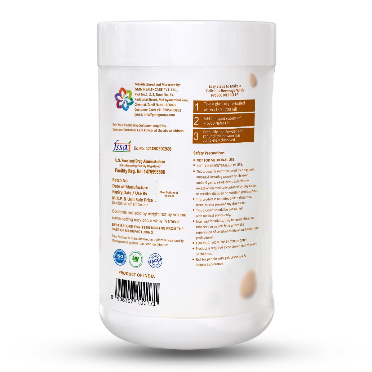 Pro360 Nefro LP - Badam Flavour 200g (New flavor), Low Protein Nutritional Supplement Powder for Kidney Renal Health, Non-Dialysis Care, Enriched with L-Taurine, L-Carnitine & Essential Nutrients — Amazon image 3