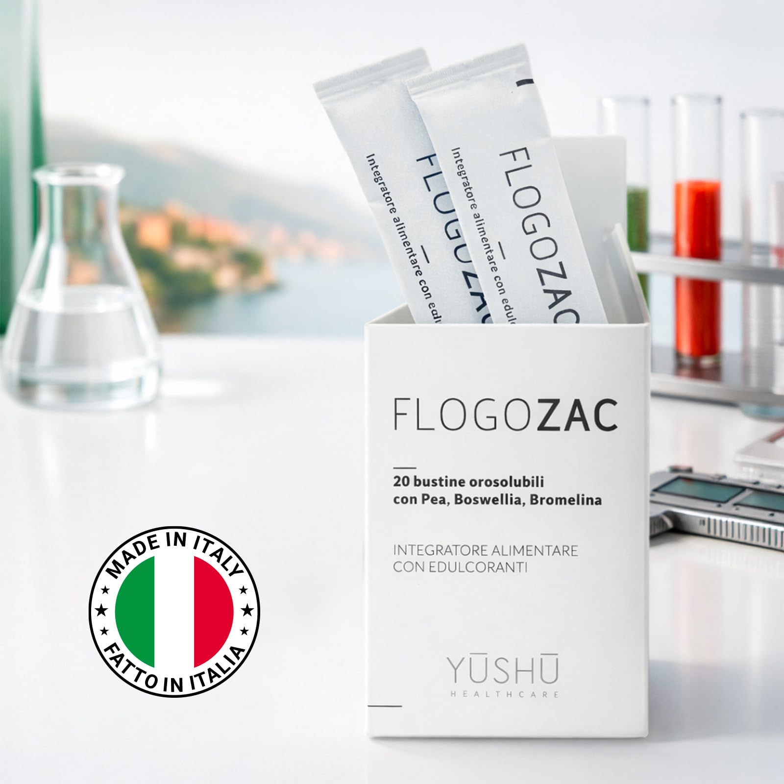 Bundle 2 Confezioni da 20 Stick | Integratore Orosolubile con PEA, Boswellia, Bromelina e Vitamina C | 40 Stick Totali | Senza Glutine e Lattosio | Made in Italy