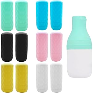 14 Manicotti In Silicone Per Bottiglie Da Viaggio - Antiperdite E Riutilizzabili - Foto 3