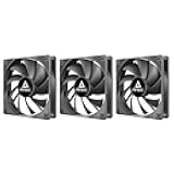 P12 PWM Black 3 in 1 Fan Pack, 120mm, 1400RPM, 4-Pin PWM Connector, Highly Efficient Featuring Minimalism Styling & Optimized Fan Blade Design