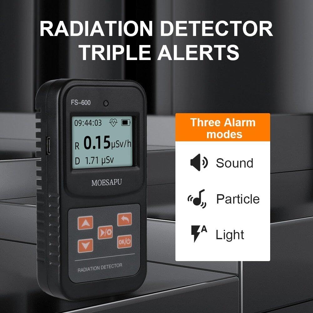 Geiger Contador De Radiación Nuclear Alarma De Dosis De Alta Precisión Medidor De Radiactivo Gamma X Data Tester Dosímetro