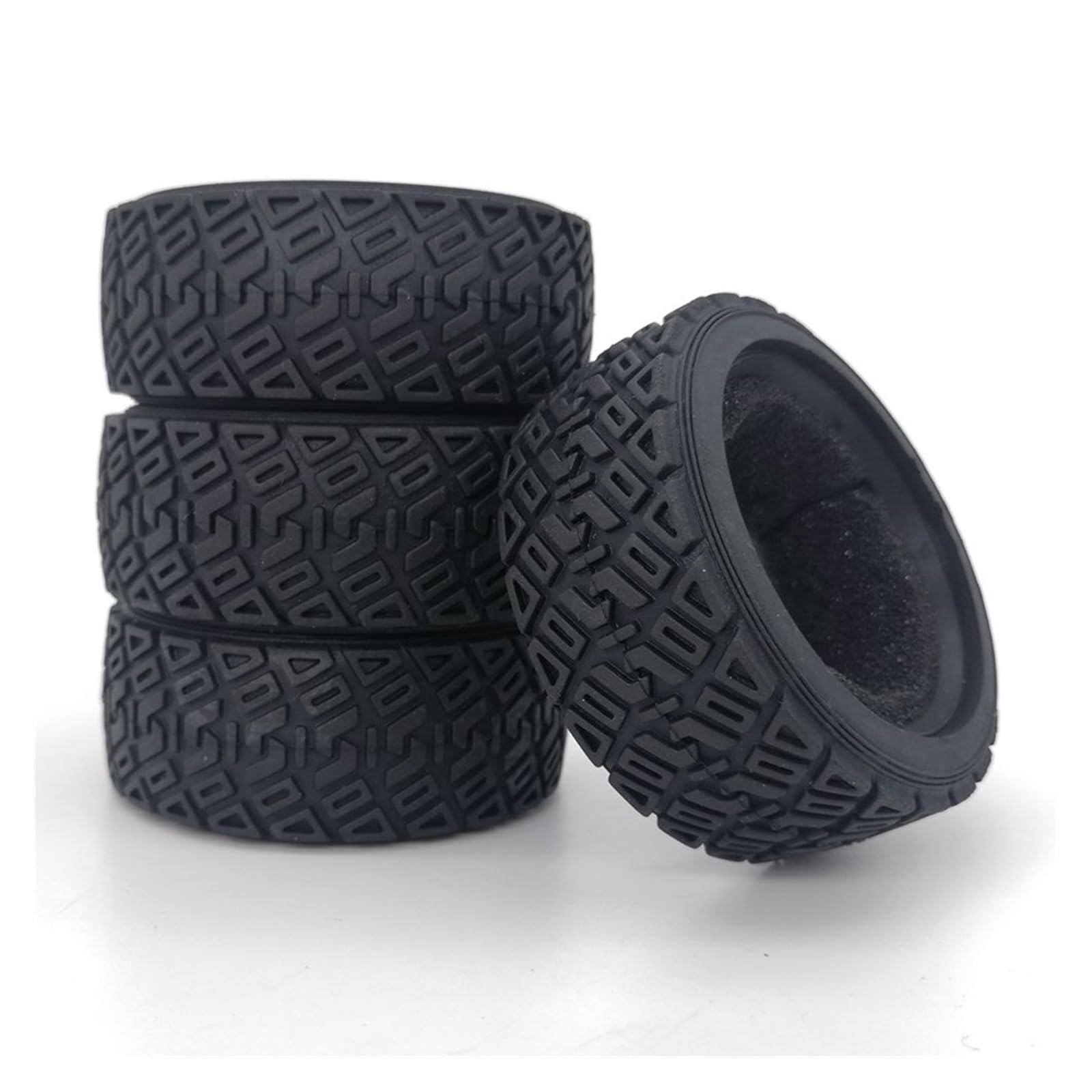 Rc Tire Jante pour 1:10 pour Rallye pour Touring 1/16 pour Buggy 4 Pièces pour 1/10 pour Pneus for Rallye Pneu Jante W10S1 (Matériau Blanc) 0 Mm Décalage Convient