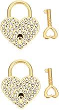 OSALADI 2 Conjuntos De Cadeado De Chave De Amor Cadeado De Coração Cadeado De Amor E Cerca De Piquete De Chave Fornecimento Local Cadeado De Amor Em Forma De Coração Cadeado De Bolsa