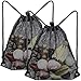 BAIBEI 2Pcs Zaini con Coulisse in Rete Zaini Sfusi, Shopping Borsa da Palestra Sportiva per Nuoto, Spiaggia, Viaggi, Sport (45 * 38cm)